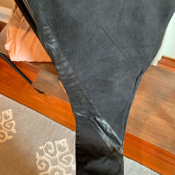 Haute Hippie Black Denim w/Leather Accent, 27w - Picture 4 of 5